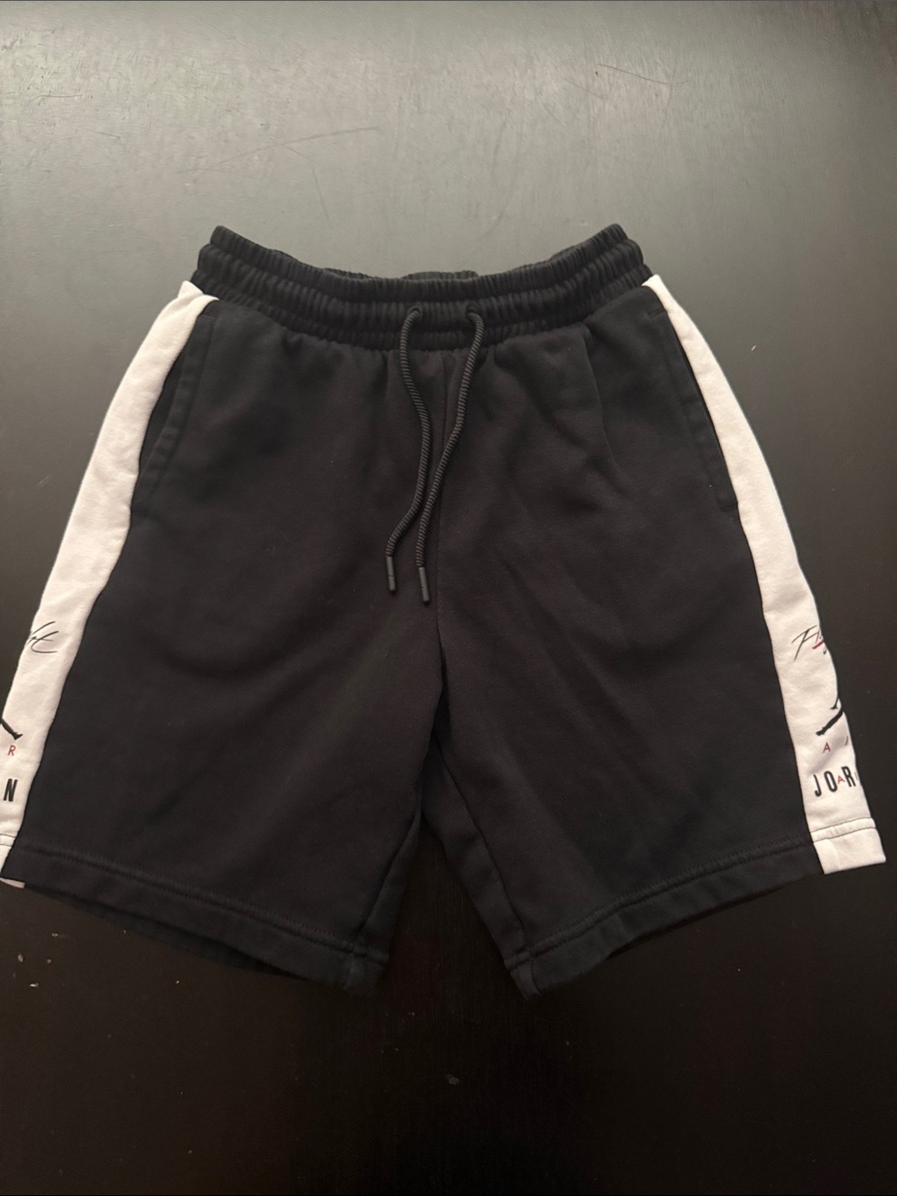 Jordan Black Athletic Shorts with White Side Panels